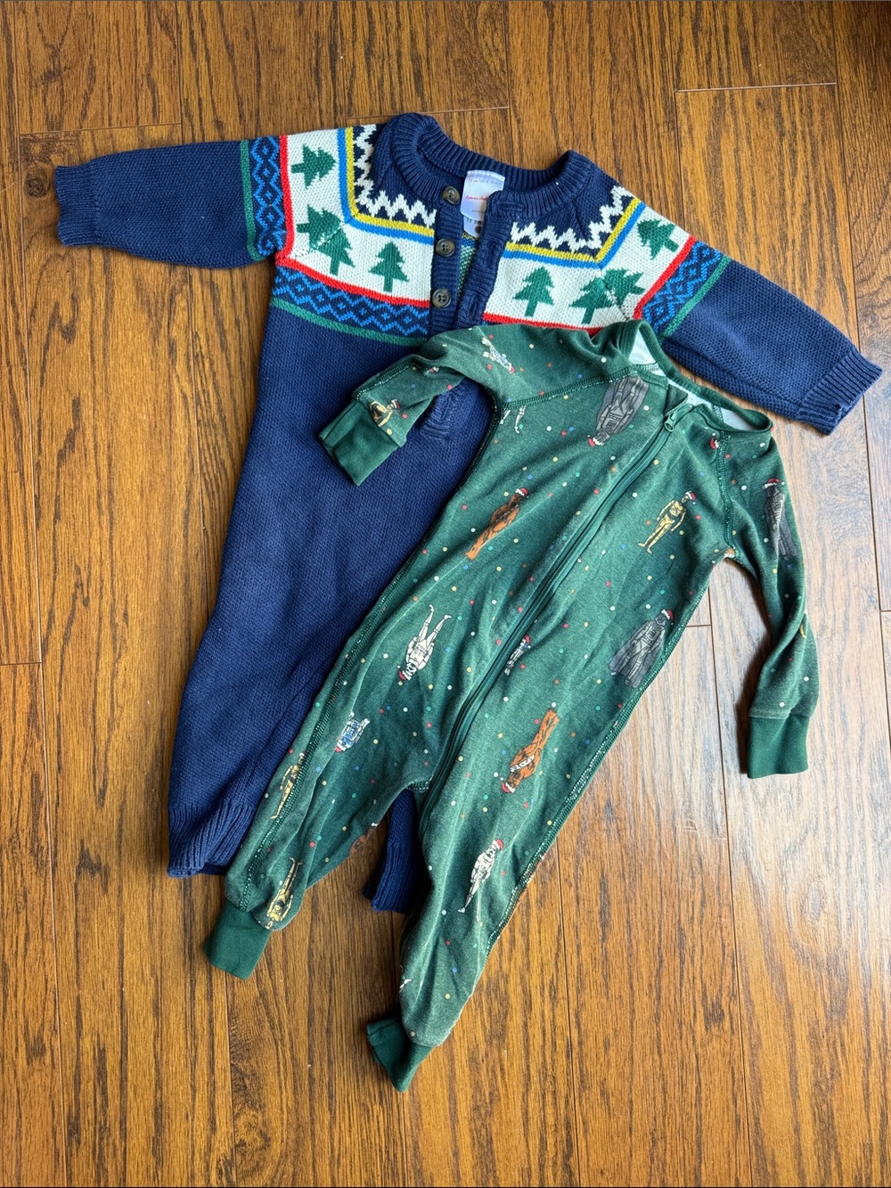 Hanna Andersson Kids  Star Wars  Holiday Zip and knit One-Piece Pajamas